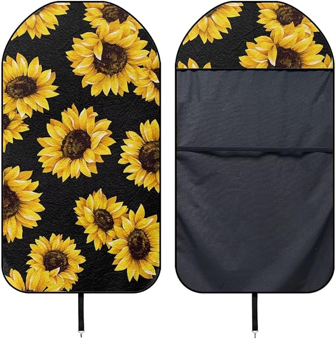 Yewattles Sunflower Non-Slip Bucket Towel Seat Cover Waterproof