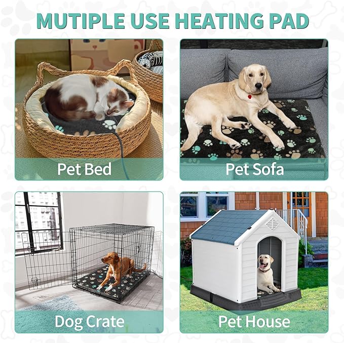 Cat Heating Pad Round-16in Pet Heating Pads for Cats