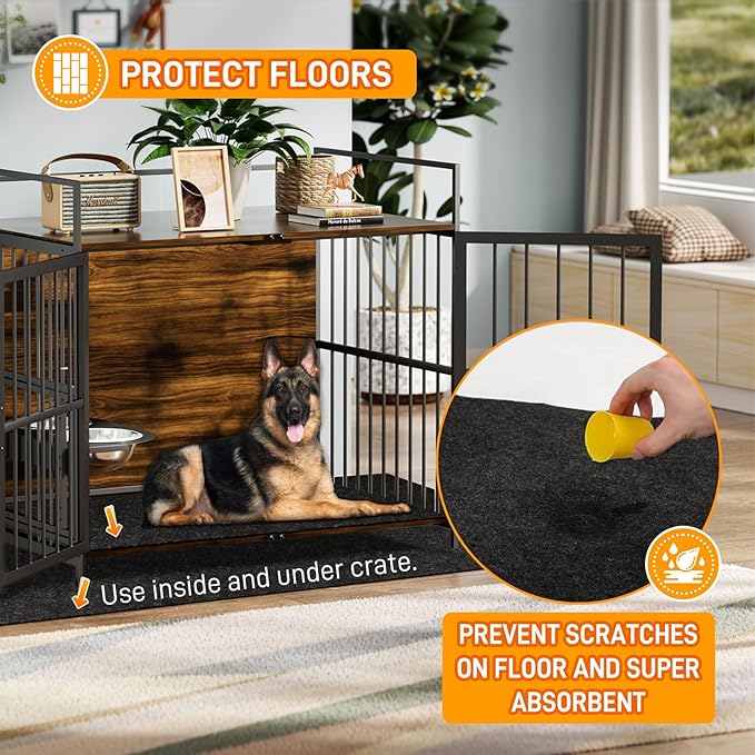 MODIGT Dog Crate Pad Liner for Kennel Training 59"×48" Under