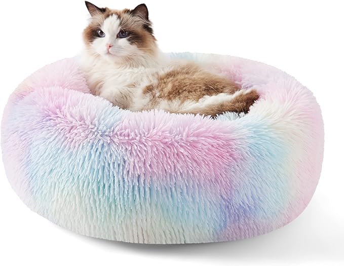 Bedsure Calming Cat Bed for Indoor Cats 15 lbs 20 inches