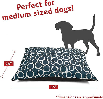 Majestic Pet Rectangle Medium Dog Bed Washable – Non Slip Comfy Pet Bed – Dog Crate Bed Super Value Pillow Dog Bed – Dog Kennel Bed for Sleeping 35 x 28 Inch