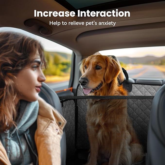 Back Seat Extender for Dogs with Storage