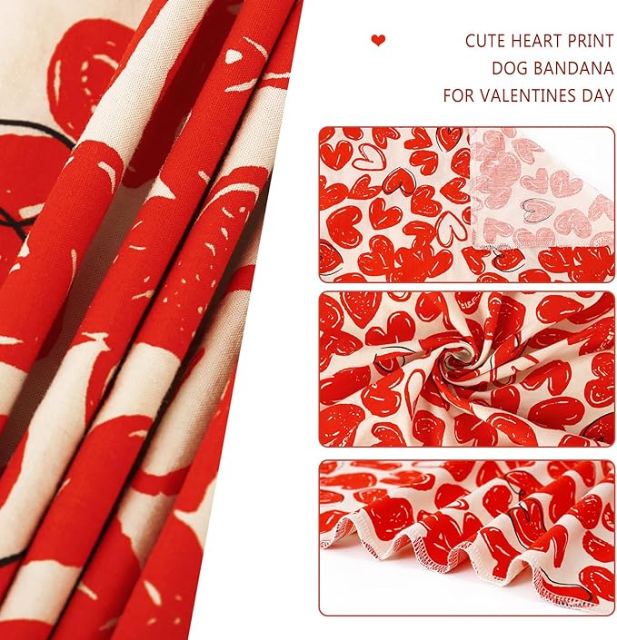 E-Clover Mothers Day Dog Bandana & Matching Scrunchie-Heart