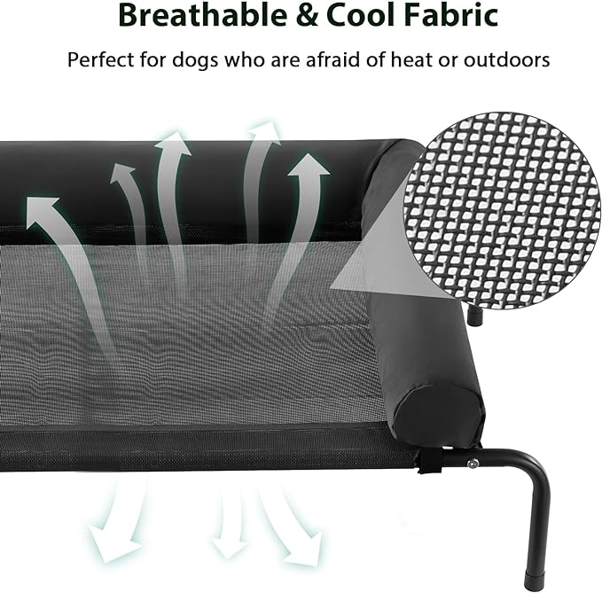 RRPETHOME Large Elevated Cooling Dog Bed