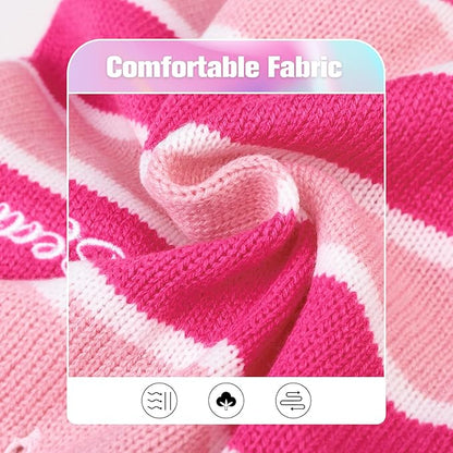 BEAUTYZOO Small Dog Sweater- Striped Pet Sweaters for Spring Summer Dog Clothes, Turtleneck Pullover Knitwear for Small Medium Large Dogs, Warm Coat Easter Outfit for Chihuahua Puppy Cat Boys Girls