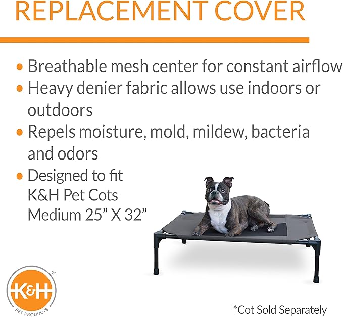 K&H Pet Products Elevated Cooling Outdoor Dog Bed 32 X 25 Inches