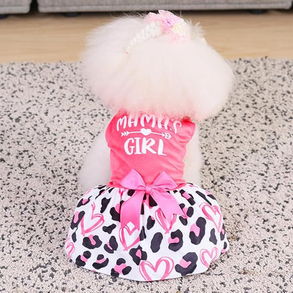 CuteBone Dog Dresses Velvet Mama's Girl Small Dogs CVA40XXS-D