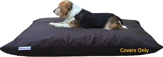 Dogbed4less Do It Yourself DIY Pet Bed Pillow Duvet 1680 Nylon Durable Cover and Waterproof Internal case for Dog/Cat at Large 48"X29" Seal Brown Color - Covers only