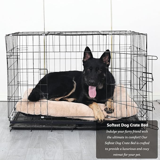 Dog Crate Bed 48 x 30 Washable fit Metal Dog Crates or Kennel 100 lbs