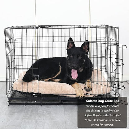 Dog Crate Bed 48 x 30 Washable fit Metal Dog Crates or Kennel 100 lbs