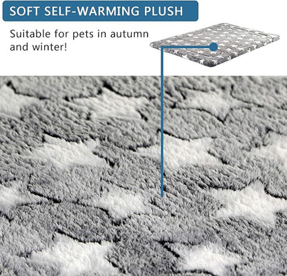 KROSER Fancy Dog Crate Pad Dog Bed Mat Reversible (Cool & Warm)