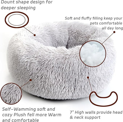 Calming Dog Bed for Cats and Small Dogs 15.7'')