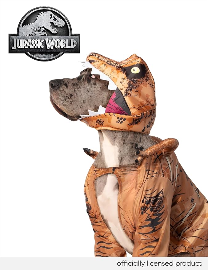 Rubies Jurassic World T-Rex Big Dogs Fun and Cute Pet Costume for Themed Party and Halloween, 2X-Large