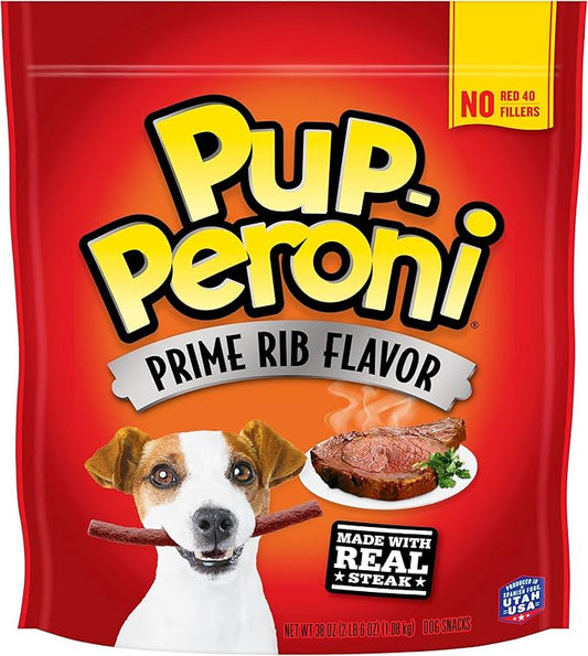 Pup-Peroni Dog Treats, Prime Rib Flavor, 38 Ounce, Made with Real Steak