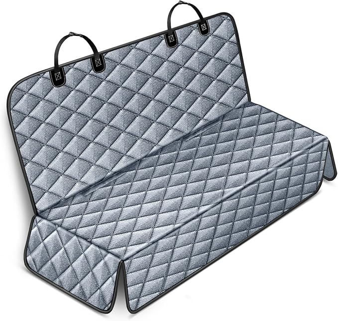 IVY&LANE Dog Car Seat Cover for Back Seat 100% Waterproof 600D Scratch (Grey,53"×48")