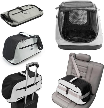 Sleepypod Air - Airline Approved Pet Carrier and Crash-Tested Car Seat for Cats and Dogs up to 18 lbs (Glacier Silver)