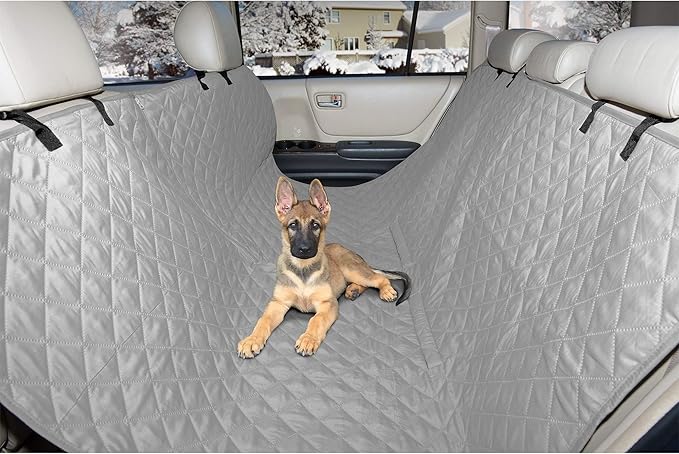 Furhaven Universal Water-Resistant Quilted Hammock-Style Backseat or Cargo Area Protector