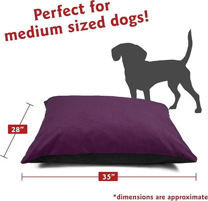 Majestic Pet Rectangle Medium Dog Bed Washable – Non Slip Comfy Pet Bed – Dog Crate Bed Super Value Pillow Dog Bed – Dog Kennel Bed for Sleeping 35 x 28 Inch