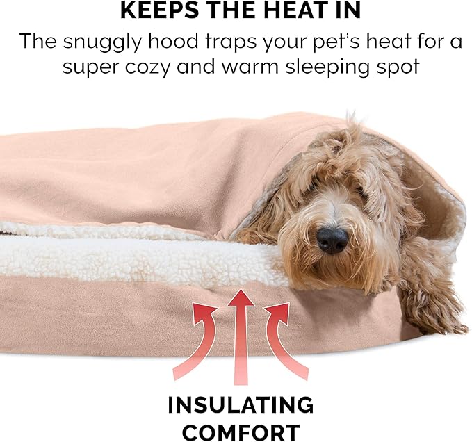 Furhaven 44" Round Cooling Gel Dog Bed for Large Dogs w/ Removable Washable Cover 80 lbs 44-inch