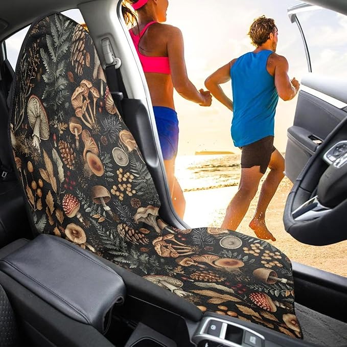 Yewattles Mushroom Pattern Non-Slip Bucket Towel Seat Cover