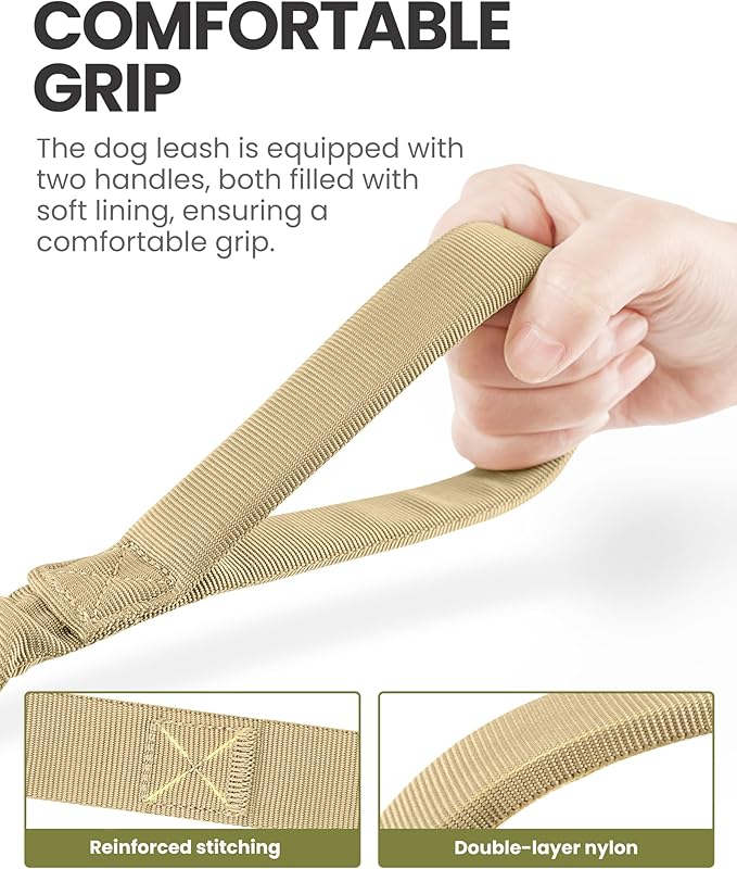 OutdoorMaster Bungee Dog Leash 2 Padded 1 Seat 6 FT)