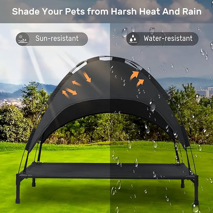 Heeyoo Elevated Dog Bed with Canopy