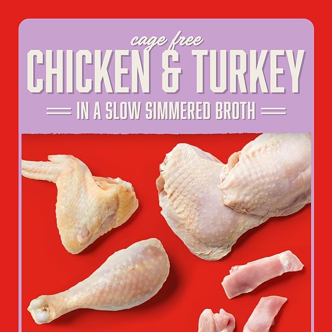 Stella & Chewy's Stella’s Shredrs Cage Free Chicken & Turkey Recipe in Broth, 2.8 oz. Pouches (Pack of 24)