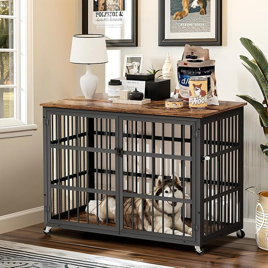 NicBex Dog Crate Furniture 43.3" L