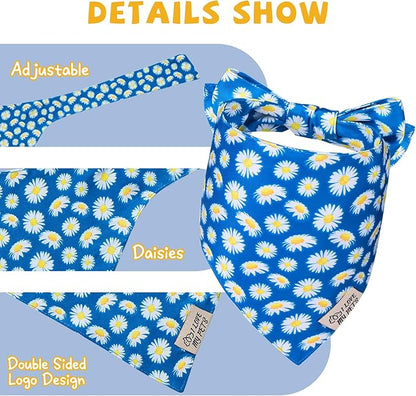SCENEREAL Summer Daisy Floral Dog Bandana