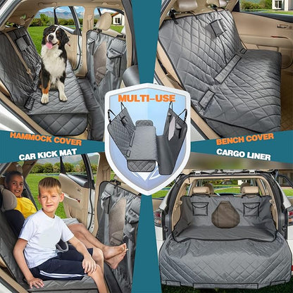 Car Dogs All Covered Back Seat Cover with Mesh Window