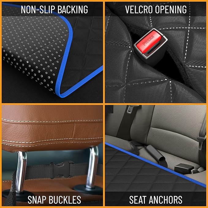 Active Pets Dog Car Seat Cover Car Seat Protector- Dog Seat Cover for Back Seat of SUVs