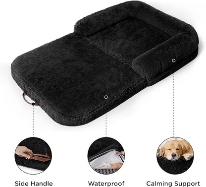 Bedsure Foldable Human Dog Bed for People Adults 2 in 1 Calming