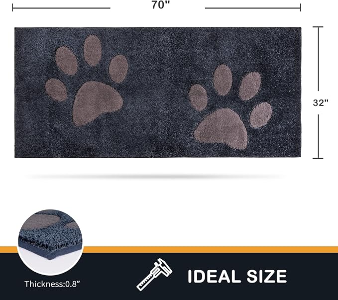 PURRUGS Dirt Trapper Door Mat 32" x 70"