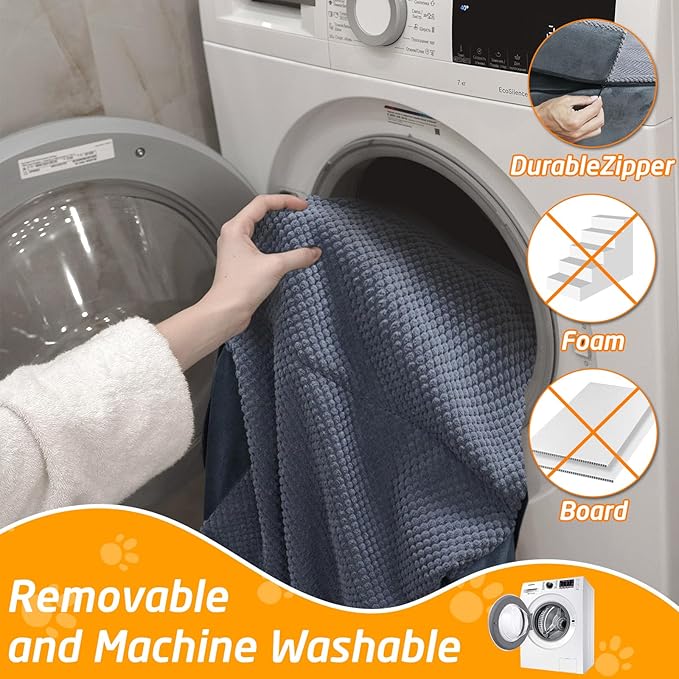 Dog Stairs for Small Dogs 4-Steps Dog Ramps for High Beds and Couch Non-Slip Extra Wide Pet Stairs for Old Dog and Puppy and Cat