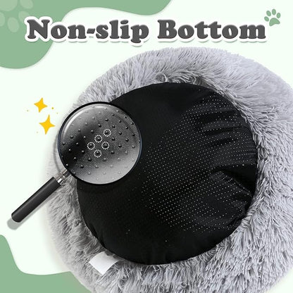 JOLLYVOGUE XX-Large Calming Donut Dog Bed (36")