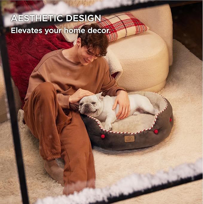Bedsure Dog Beds for Small Dogs 25 Inches,