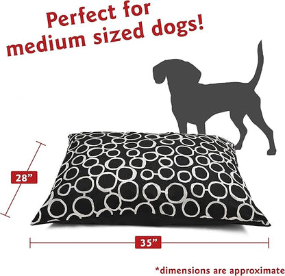 Majestic Pet Rectangle Medium Dog Bed Washable – Non Slip Comfy Pet Bed – Dog Crate Bed Super Value Pillow Dog Bed – Dog Kennel Bed for Sleeping 35 x 28 Inch