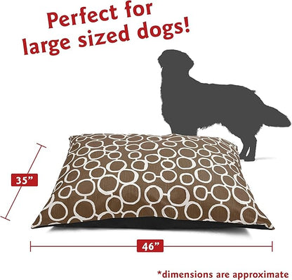 Majestic Pet Rectangle Large Dog Bed Washable – Non Slip Comfy Pet Bed – Dog Crate Bed Super Value Pillow Dog Bed – Dog Kennel Bed for Sleeping 46 x 35 Inch