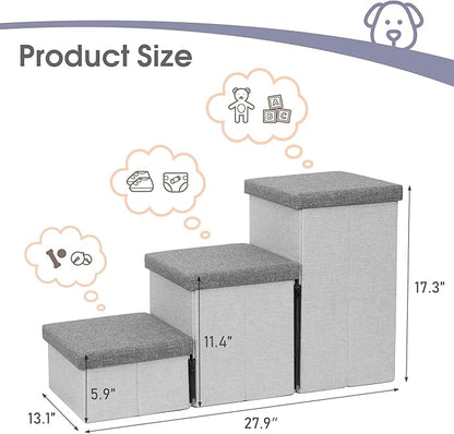 Dog Stairs with Storage 3 Tiers 50 lbs