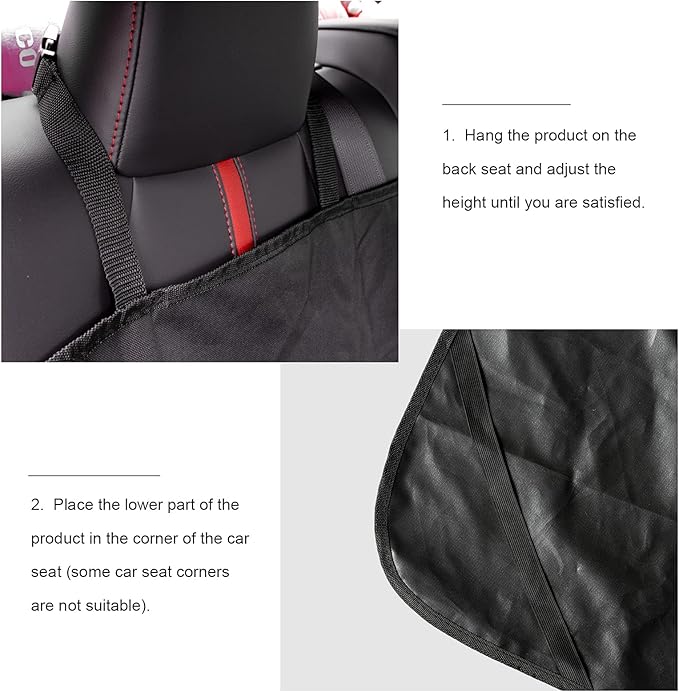 XUKEY Dog Car Back Seat Cover Protector Backseat for Pets Waterproof Non-Slip Scratchproof