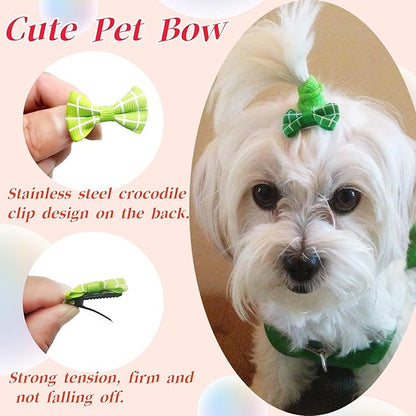 80PCS (40 Paris) Cute Dog Bows with Clips