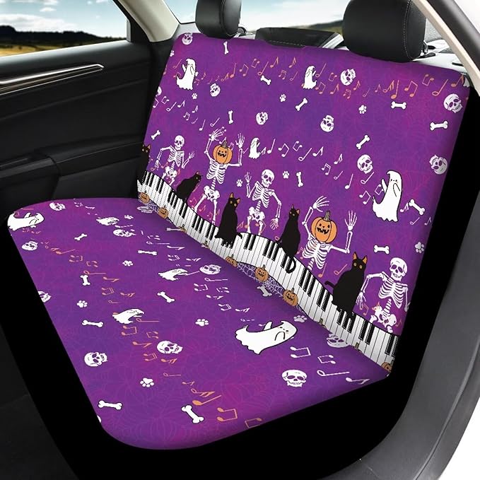 Halloween Purple Pumpkins Car Seat Cover Sets Universal