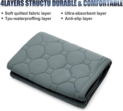 X AUTOHAUX 2 Pcs Dog Seat Cover Reuse 70x50cm Grayblue