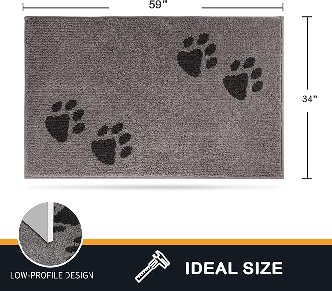 PURRUGS Dirt Trapper Door Mat 34" x 59"