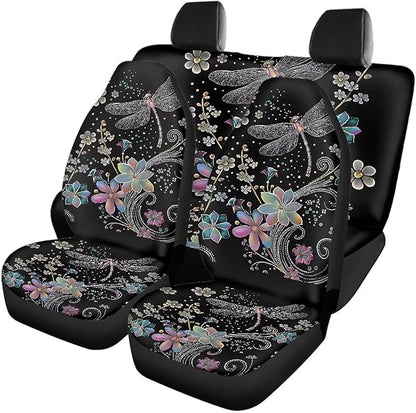 Dragonfly Seat Covers for Cars for Women SUV 4pcs Auto