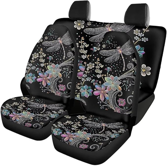 Dragonfly Seat Covers for Cars for Women SUV 4pcs Auto