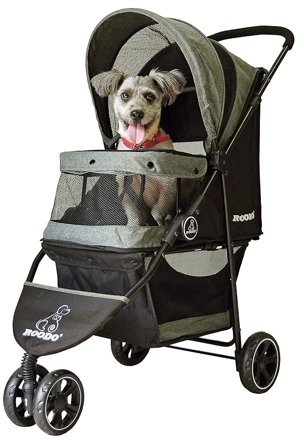 ROODO Dog Stroller 3Wheel Pet Stroller Cat Stroller 30lbs Small