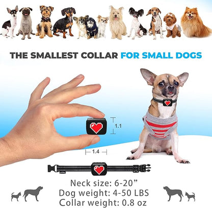Small Dog Bark Collar Rechargeable 5-15lbs -