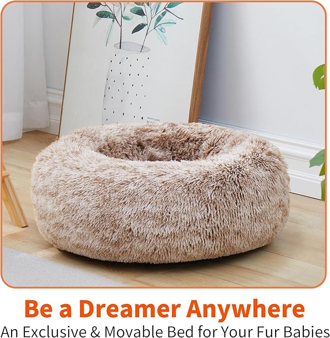 Round Pet Bed for Dogs and Cats 19.7''/50cm)