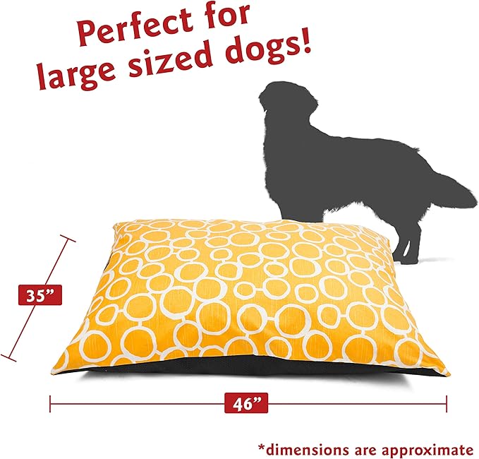 Majestic Pet Rectangle Large Dog Bed Washable – Non Slip Comfy Pet Bed – Dog Crate Bed Super Value Pillow Dog Bed – Dog Kennel Bed for Sleeping 46 x 35 Inch